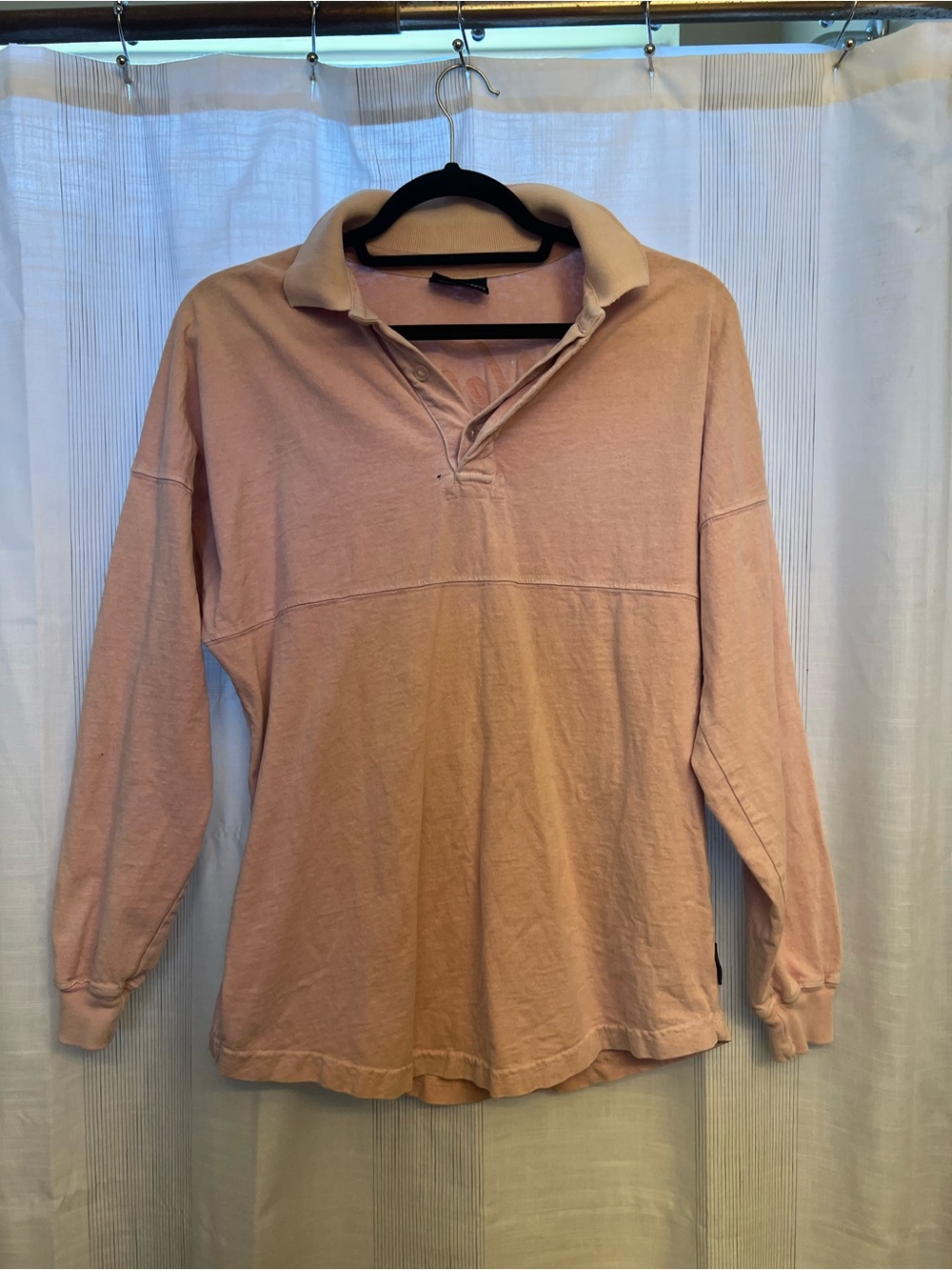 Pretty, pink, and preppy pullover! Cute lettering on back